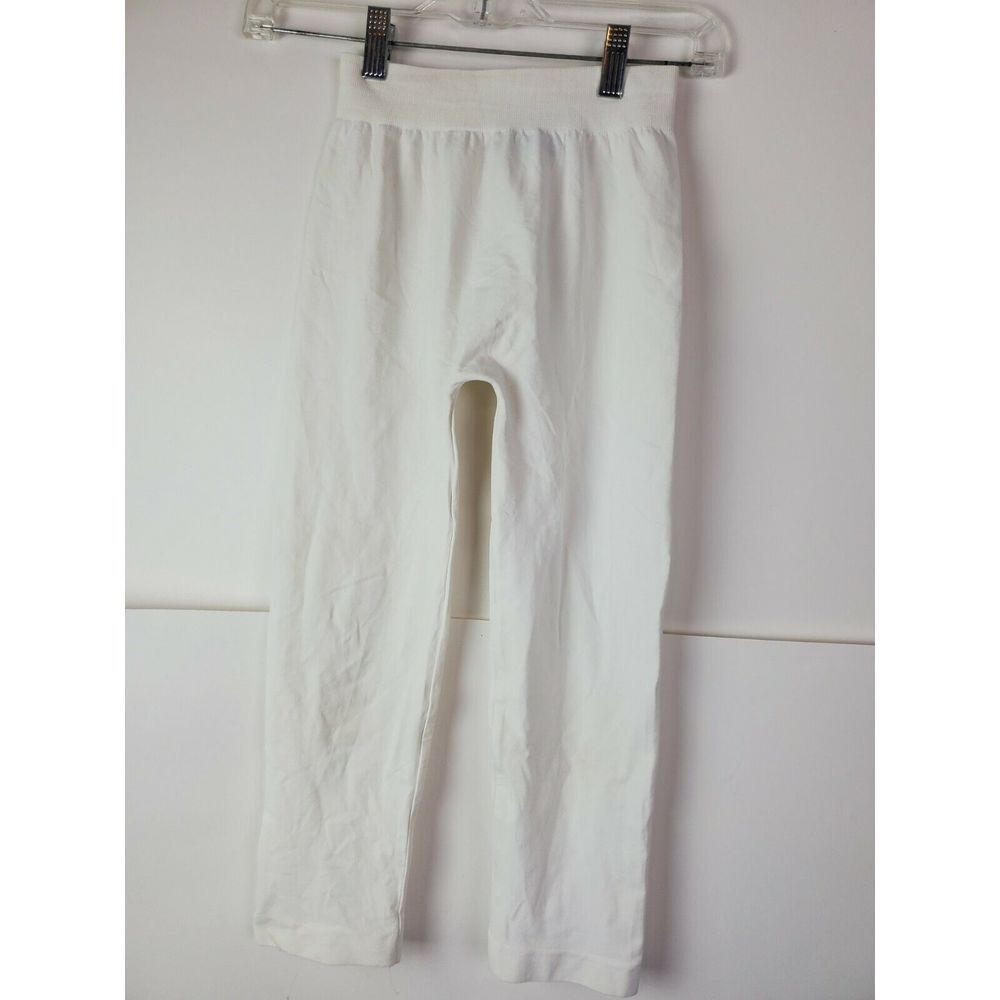 Yahada Women's‎ Ivory Capri Leggings One Size Yoga Seamless Elastic Waist